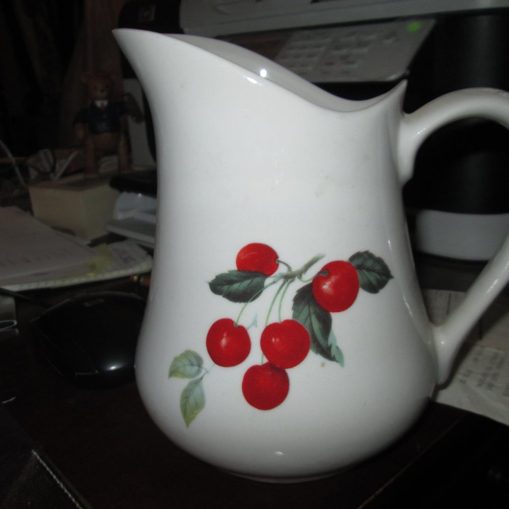 Pitcher and Vase, two sided Grapes and Cherries - Picture 2 of 2